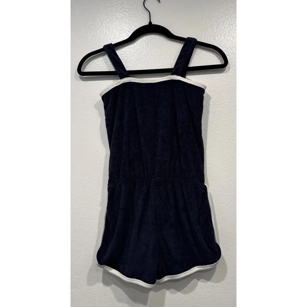 GAP Romper Girls Size Medium 8 French Terry Navy Blue Cover Up Rainbow Beach